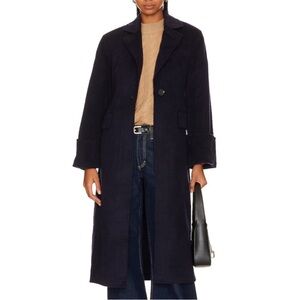 L’Academie Women's Navy Long Coat